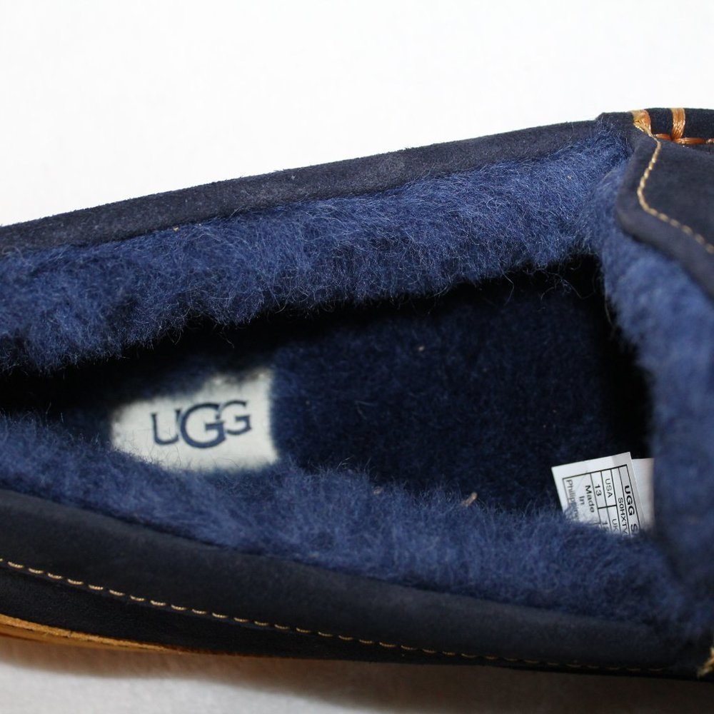 NEW UGG ASCOT Suede Shearling Slippers - Picture 2 of 11
